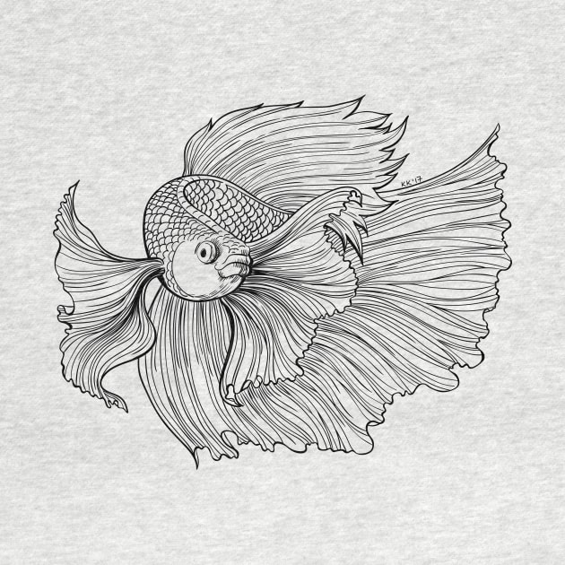 Siamese fighting fish by katerinamk